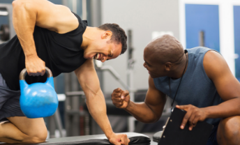 men lifting weights